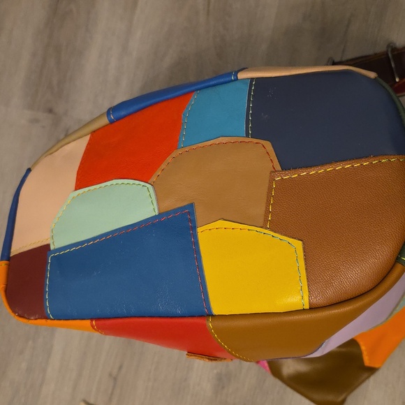 Colorful Patchwork Backpack - Picture 9 of 13